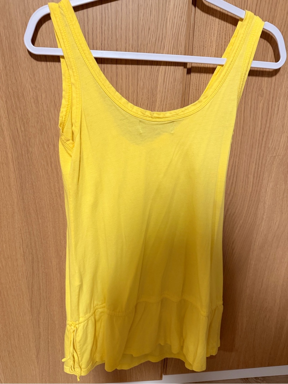 Zara Basic Collection Collection Sunny Yellow Tie-Side Ruffle Tank Top - Picture 4 of 6